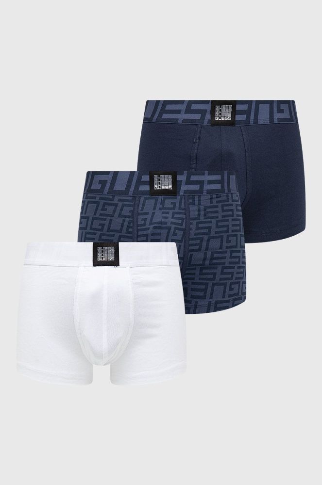 Боксери Guess 3-pack чоловічі колір блакитний (2931354)