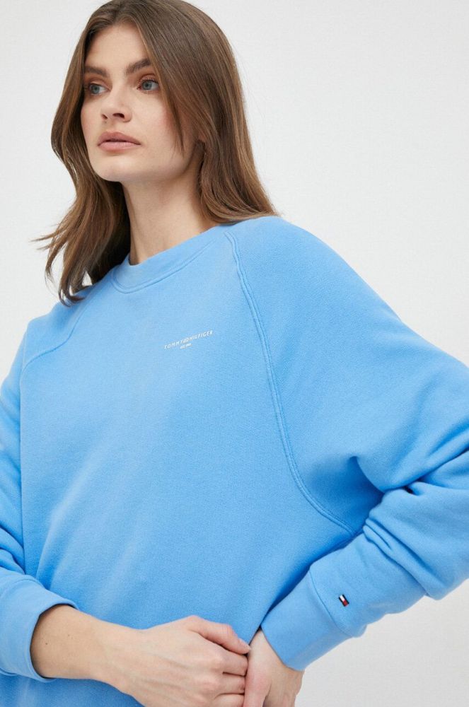 Кофта Tommy Hilfiger жіноча  з принтом колір блакитний (2987816)