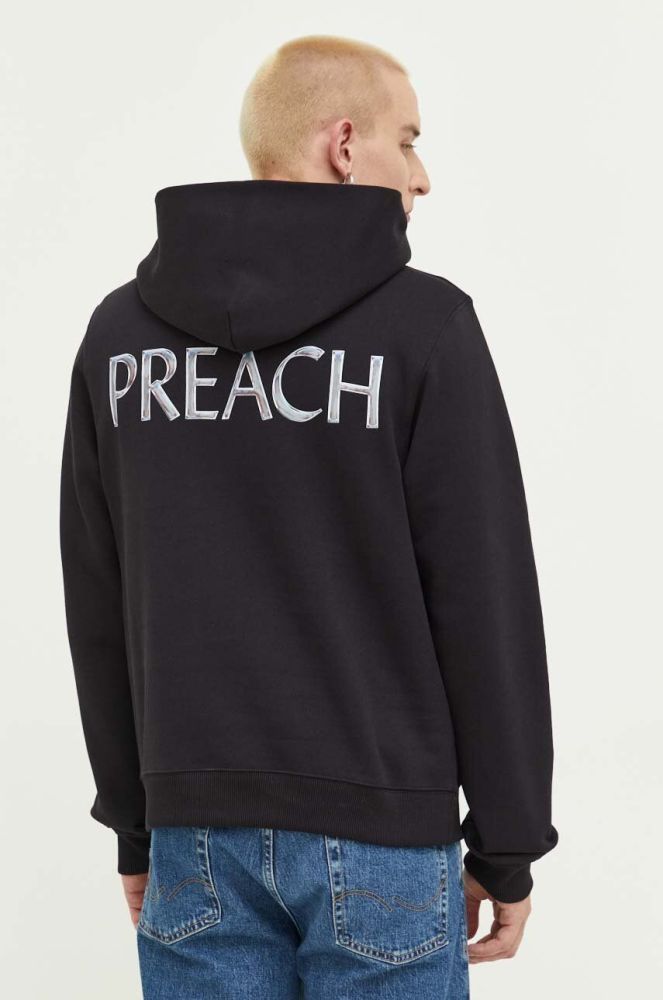 Кофта Preach чоловіча колір чорний однотонна