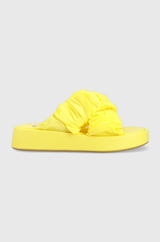 Шльопанці Steve Madden Bellshore жіночі колір жовтий на платформі SM11002439