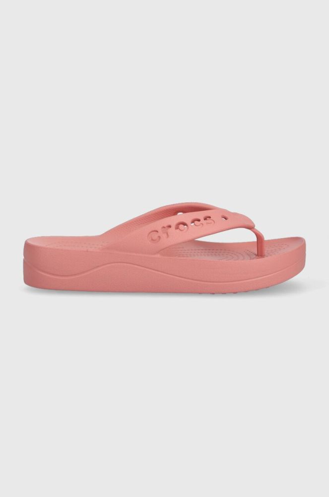 В'єтнамки Crocs Baya Platform Flip жіночі колір рожевий на платформі 208395