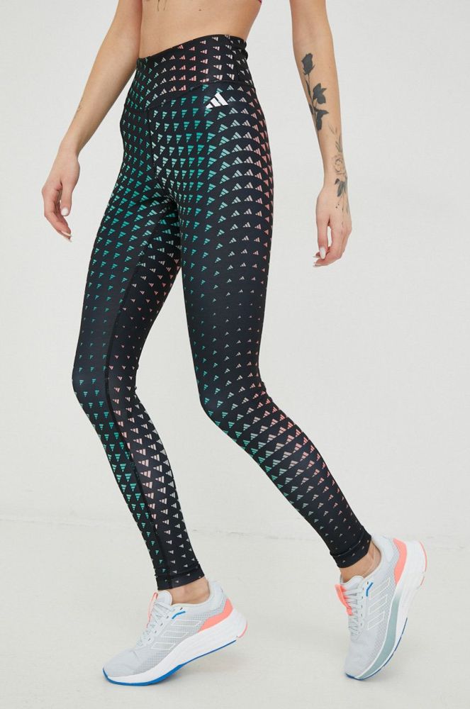 Легінси для тренувань adidas Performance Brand Love жіночі колір чорний візерунок
