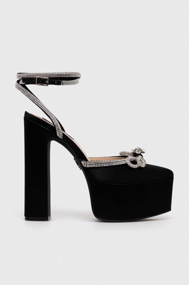 Туфлі Steve Madden Bellisima колір чорний каблук блок відкрита п'ята SM11002314