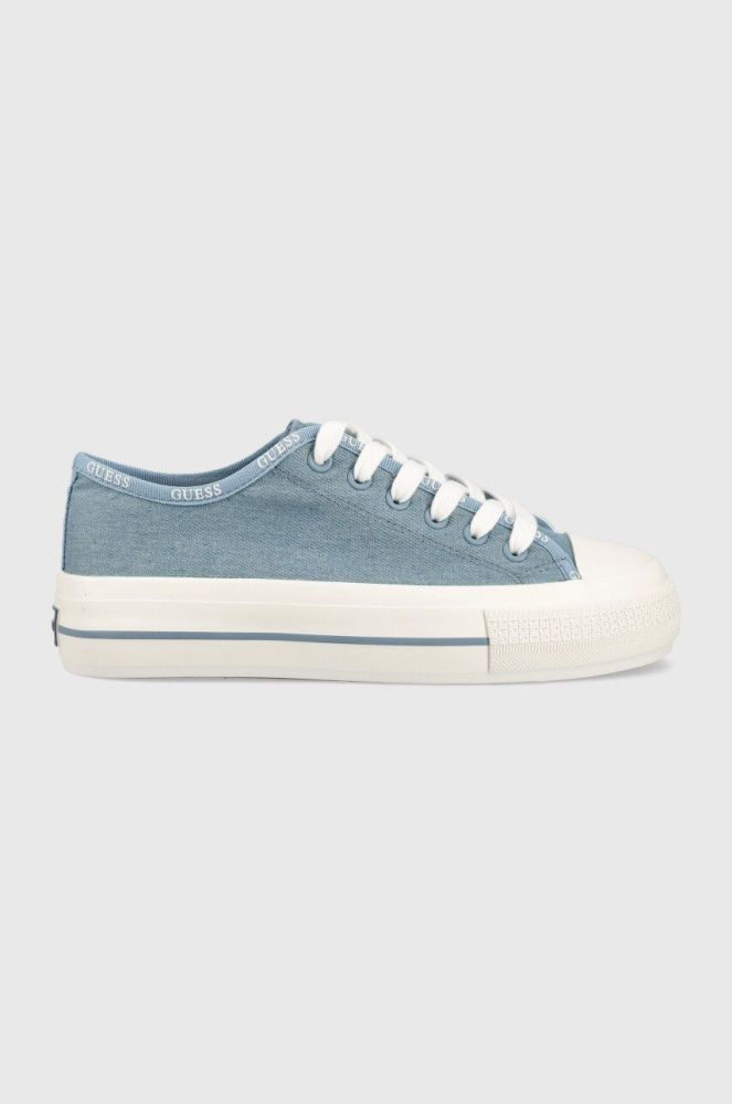 Кеди Guess жіночі колір блакитний (3294918)