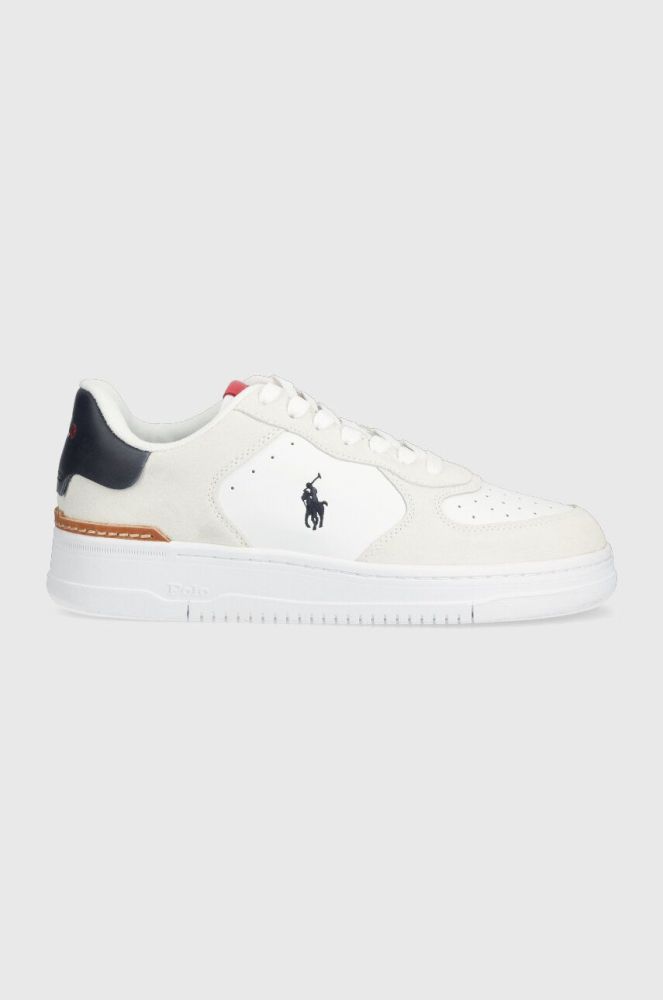 Шкіряні кросівки Polo Ralph Lauren Masters Crt колір білий 809891794001