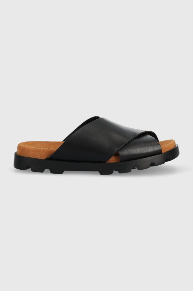 Шкіряні шльопанці Camper Brutus Sandal чоловічі колір чорний K100775.013