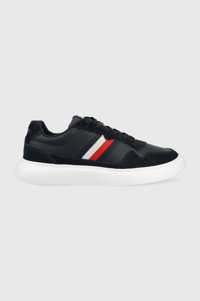 Кросівки Tommy Hilfiger LIGHTWEIGHT LEATHER MIX CUP колір синій FM0FM04427