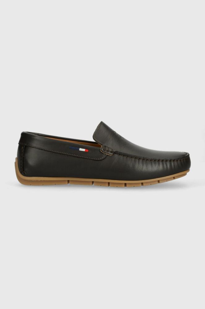 Шкіряні мокасини U.S. Polo Assn. RIVER чоловічі колір чорний RIVER002M (3126658)