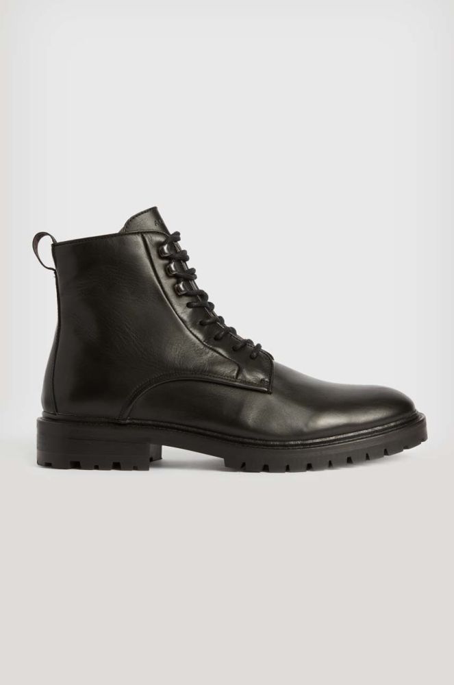 Шкіряні черевики AllSaints LAKER чоловічі колір чорний MZ036Z
