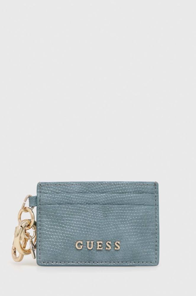 Чохол на банківські карти Guess жіночий колір блакитний