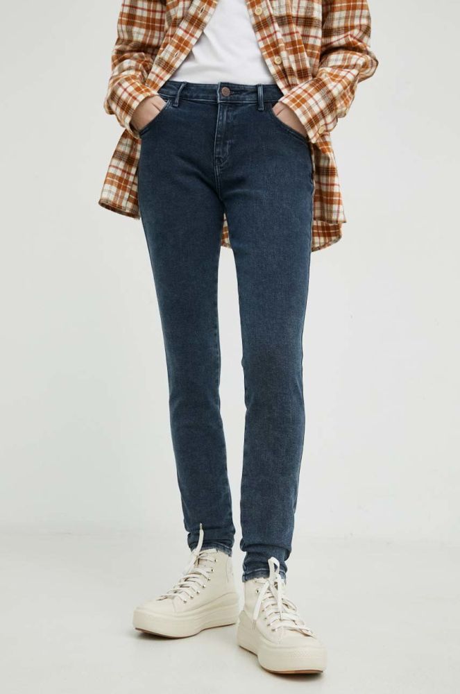 Джинси Wrangler Skinny Milky Way жіночі середня посадка колір темно-синій