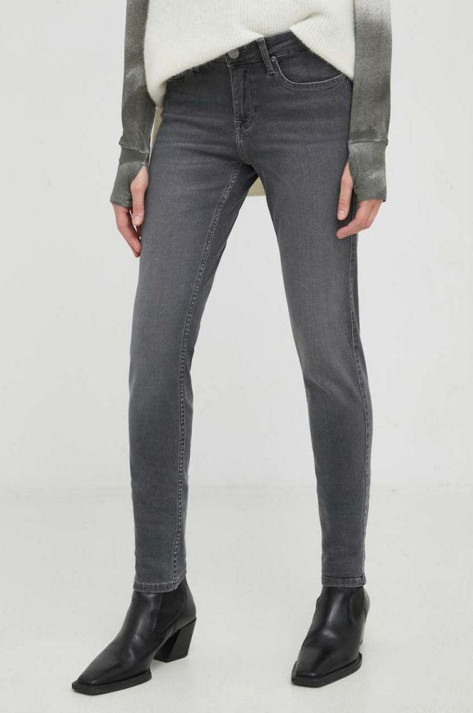 Джинси Lee Scarlett Washed Grey жіночі середня посадка колір сірий