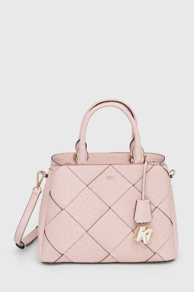 Шкіряна сумочка Dkny колір рожевий (3163807)