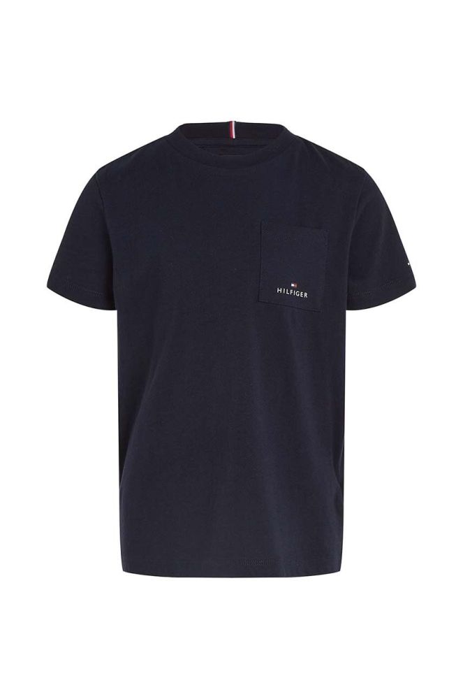 Дитяча бавовняна футболка Tommy Hilfiger колір чорний однотонний (3036915)