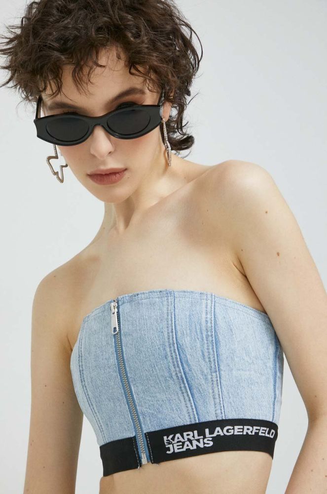 Корсет Karl Lagerfeld Jeans жіночий колір блакитний