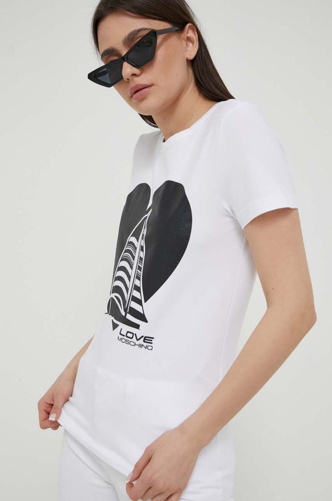 Футболка Love Moschino жіночий колір білий (3285973)