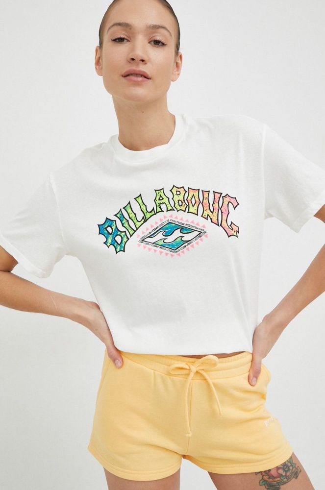 Бавовняна футболка Billabong колір білий