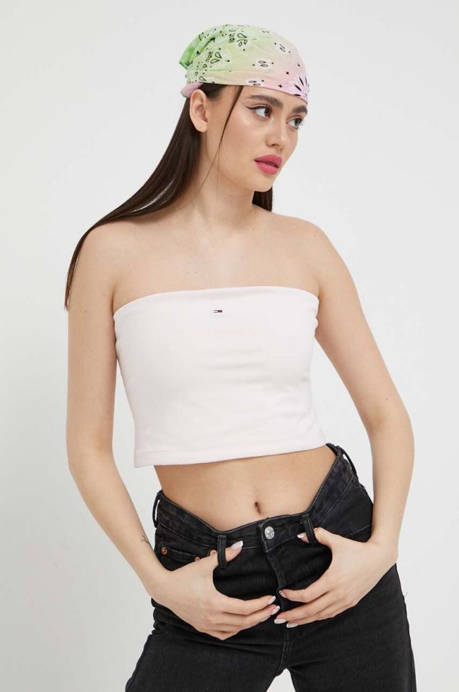 Топ Tommy Jeans жіночий колір рожевий (3266101)