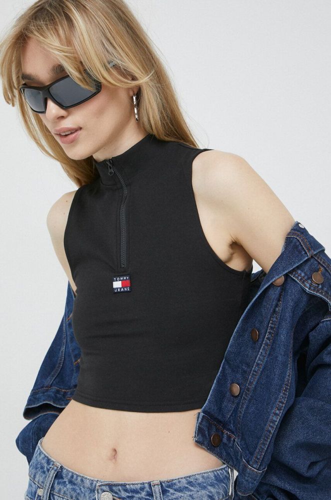 Топ Tommy Jeans жіночий колір чорний (3124557)
