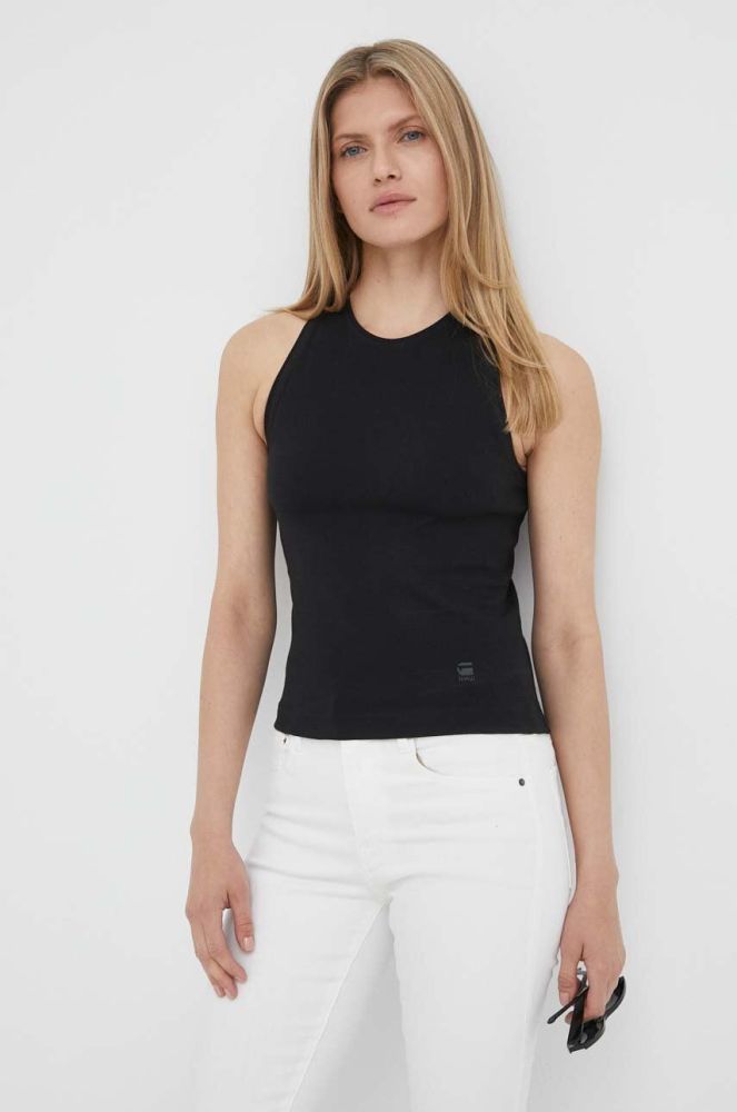 Бавовняний топ G-Star Raw колір чорний (3255017)