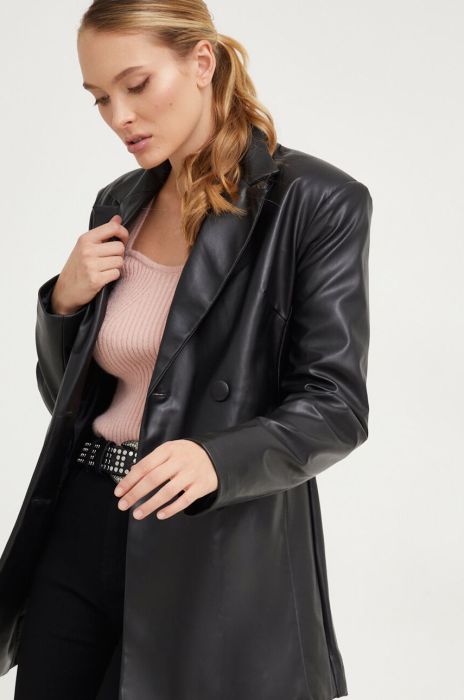 Піджак Answear Lab колір чорний двобортний однотонна (3674591)